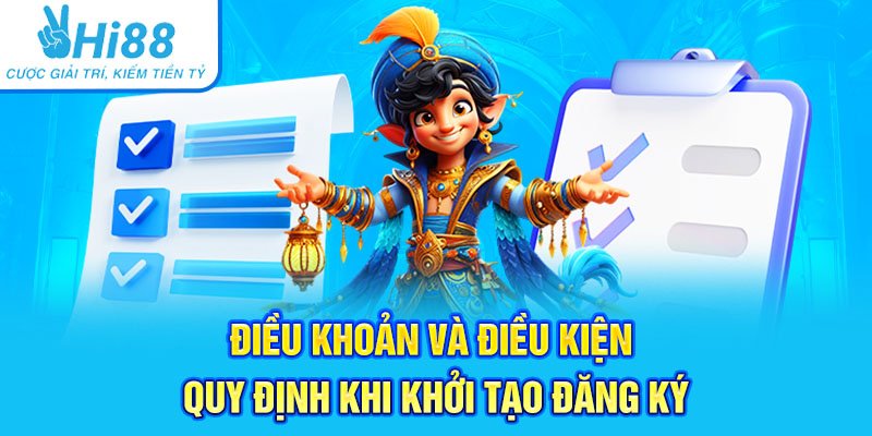 Điều khoản và điều kiện quy định khi khởi tạo Account