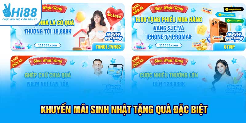 Khuyến mãi sinh nhật tặng quà đặc biệt