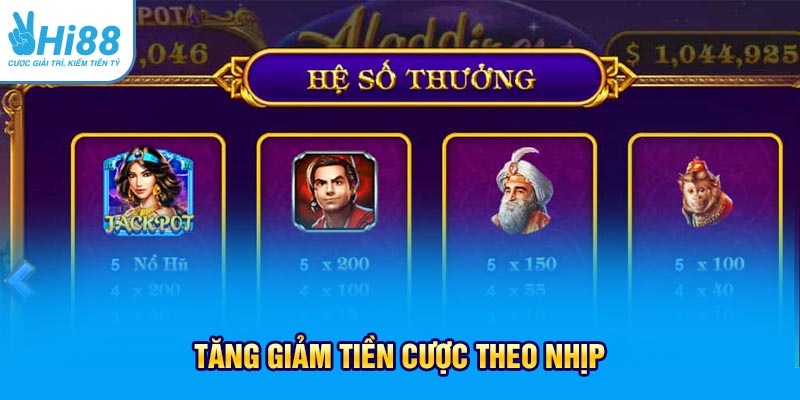 Tăng giảm tiền cược theo nhịp